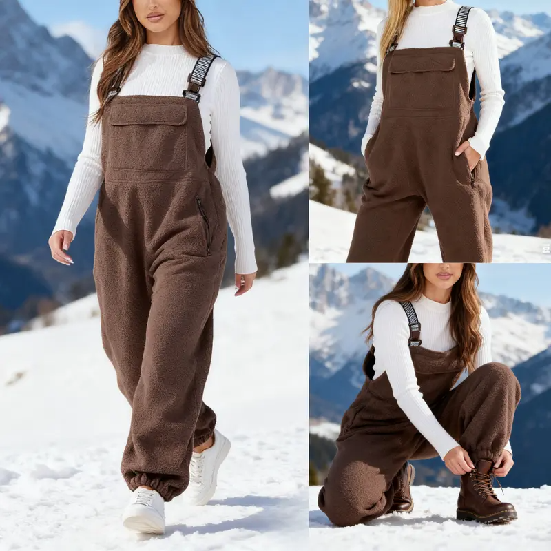 Molitree Women's Sherpa Fleece Overalls 2025