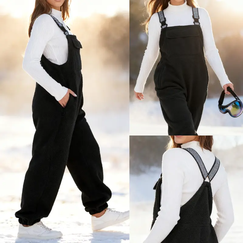 Molitree Women's Sherpa Fleece Overalls 2025