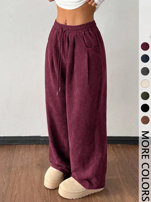 Women's Vintage Corduroy Drawstring Pants