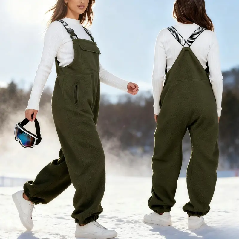 Molitree Women's Sherpa Fleece Overalls 2025