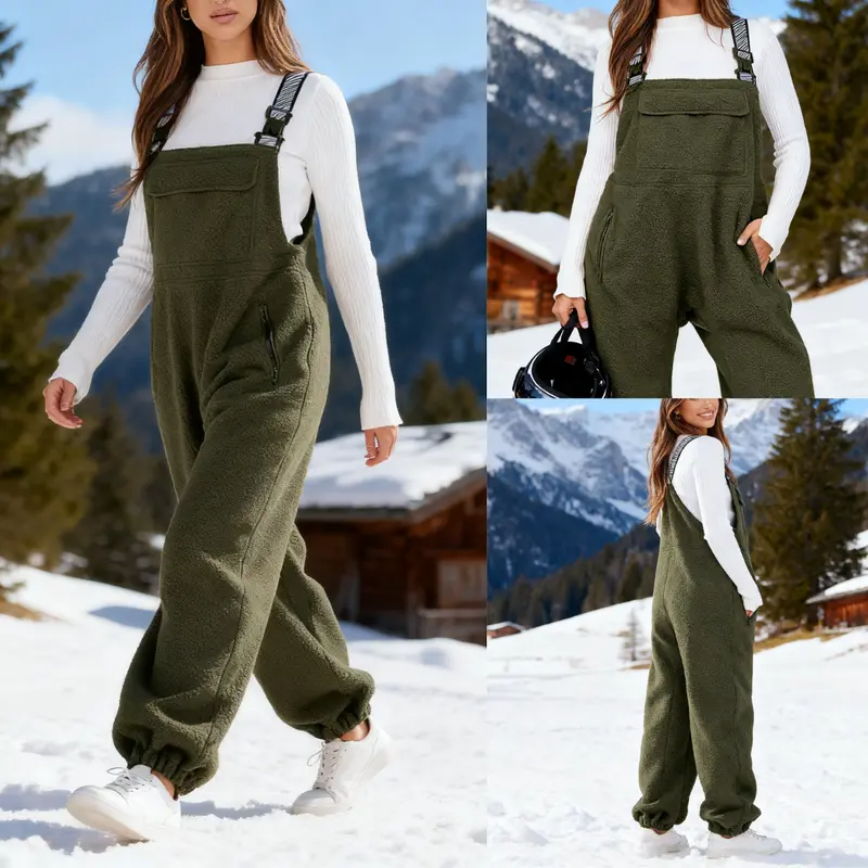 Molitree Women's Sherpa Fleece Overalls 2025